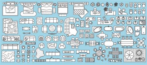 Floor Plan Furniture Vector Art Icons And Graphics For Free Download