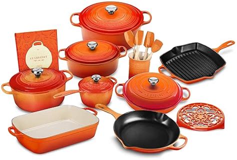 Le Creuset 20 Piece Cookware Set Flame In Oman Whizz Cookware Sets