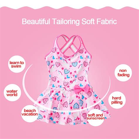 Piger badedragt børn badetøj et stykke svømning nederdel bikini børn sommer strand slid mønster