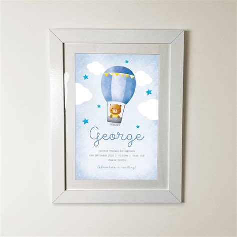 Hot Air Balloon Nursery Print