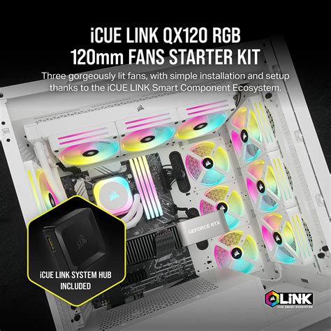 Buy Corsair Icue Link Qx Rgb Cabinet Fan White Triple Pack