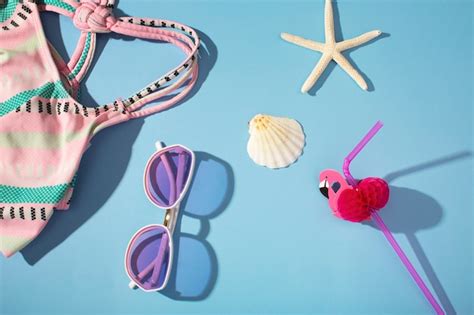 Free Photo View Of Summer Sunglasses With Bikini