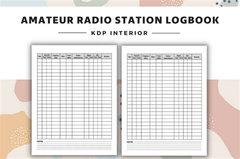 Amateur Radio Station Log Book Interior Graphic By LunArt Creative Fabrica