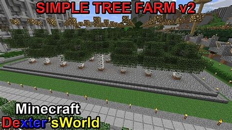 Simple Hopper Tree Farm Minecraft Project