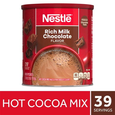 Nestle Hot Cocoa Rich Milk Chocolate Flavored Mix Powder Oz Can Itfresh