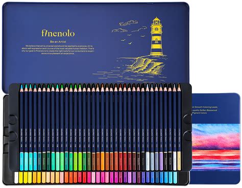 Купить Цветные карандаши Finenolo набор 72 цвета в металлическом пенале ...
