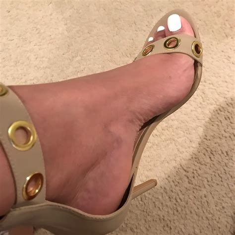 Shoes Cario Nude High Polish Metal Open Toe Heels Poshmark