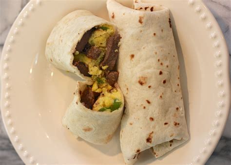 Steak and Eggs Breakfast Burrito Recipe - Mr. B Cooks