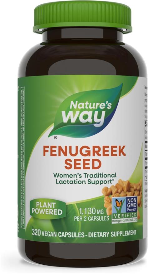 Nature S Way Premium Herbal Fenugreek Seed 610 MG Veg Capsule 320