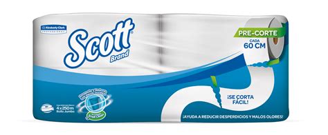 Papel Higiénico Jumbo Scott® Doble Hoja Pre Cortado Pack De 4 Rollos De