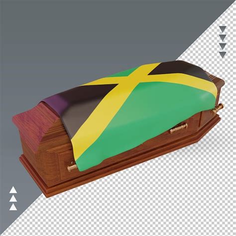 Premium Psd D Coffin Jamaica Flag Rendering Right View