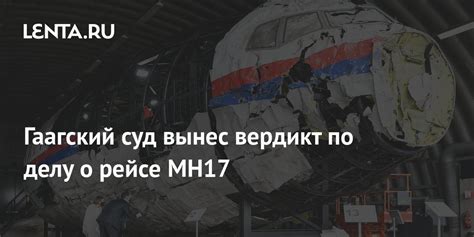 Гаагский суд вынес вердикт по делу о рейсе MH17: Политика: Мир: Lenta.ru