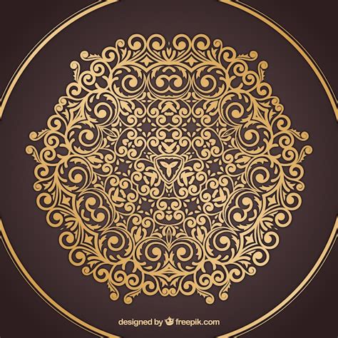 Fondo De Mandala Dorado De Lujo Vector Gratis