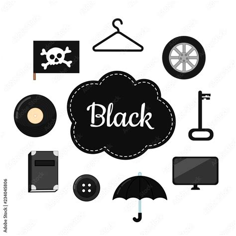 learn  primary colors black  objects  black color