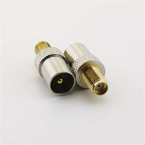 Rf Adapter Iec Pal Dvb T Tv Male Plug To Sma Female Jack Straight Coax