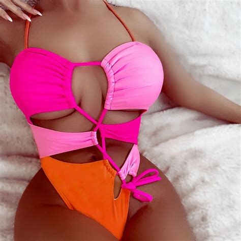 Athvotar Athvotar Bump Color Bikini Sexy Swimsuit Ebay Swimsuit C W
