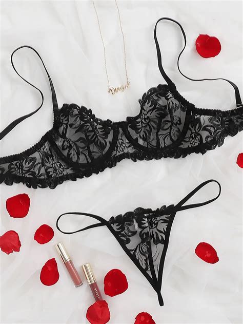 Lingerie Set Sexy Woman Fancy Embroidery Sex Underwear Set China Bra And Brassiere Price