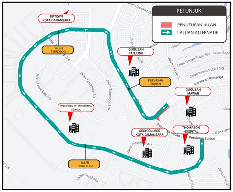 Aktiviti Pembaikan Sinkhole Notis Penutupan Sementara Susur Keluar