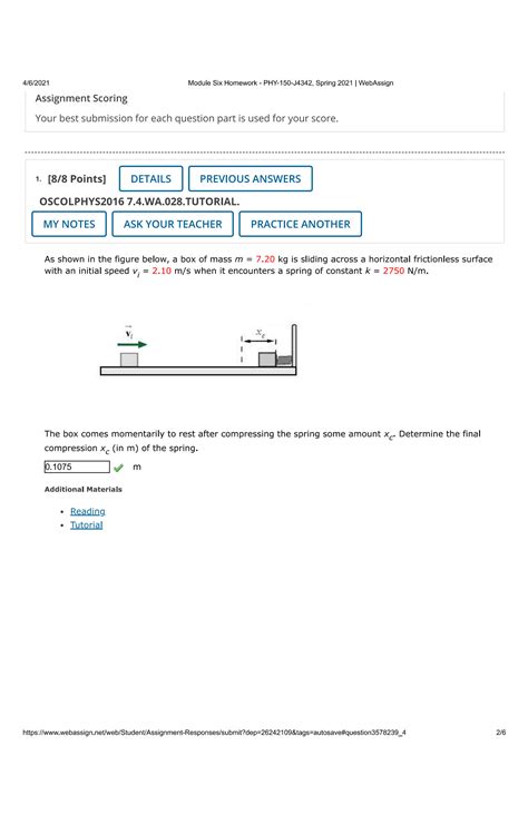 SOLUTION: Module Six - PHY-150 Homework - Studypool