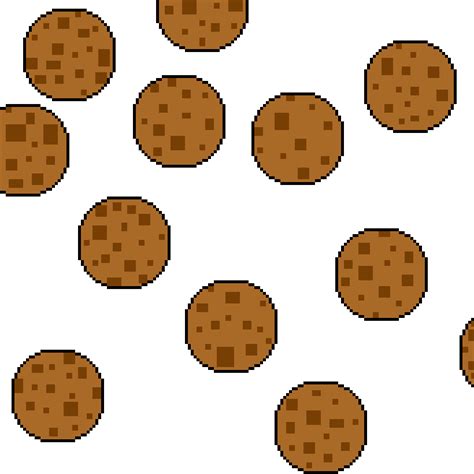 Raining Cookies From The Cookie Clicker Game Pixel Art