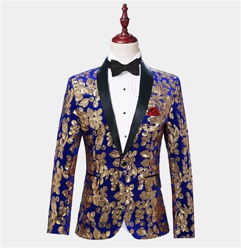 Royal Blue And Gold Tuxedo Jacket Gentlemans Guru Gold Tuxedo