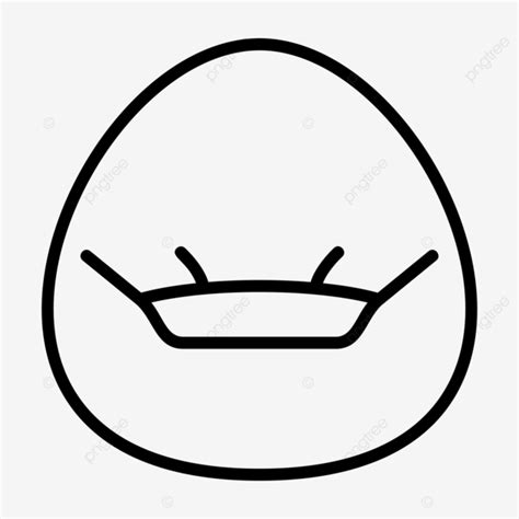 Bean Bag Line Icon Vector Bean Bag Icon Bag Bean PNG And Vector With