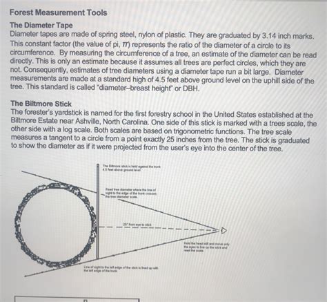 Solved Instructions In The Attached Pdf Forest Measurement