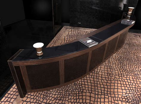 Стойка для рецепции Alabama в кожаной отделке, Formitalia - Мебель МР