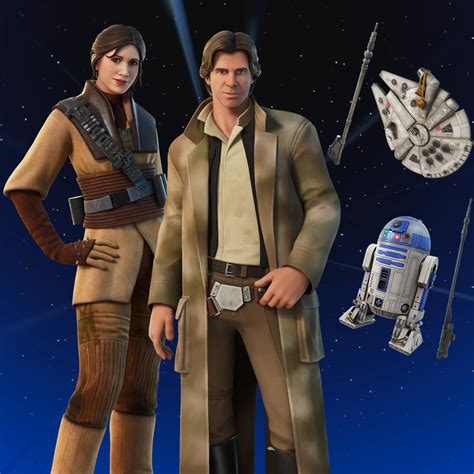 Pack Lote Han Solo Y Leia Organa Fortnite Lotes Paquetes Y Conjuntos