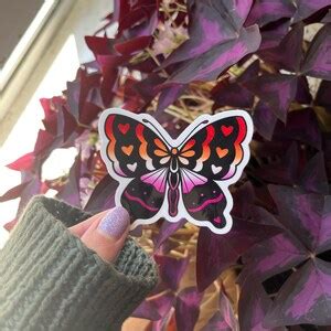 Subtle Lesbian Pride Flag Sticker Pride Stickers Sapphic Sticker