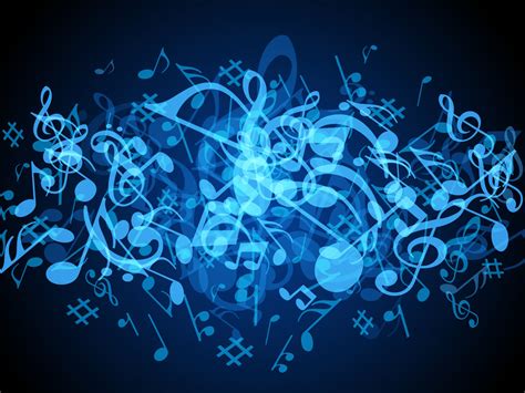 Blue Music Notes Wallpaper - WallpaperSafari 