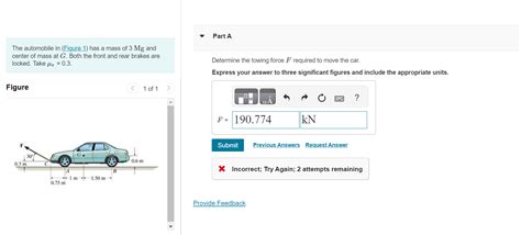 Solved The Automobile In Figure 1 Has A Mass Of 3Mg And Chegg