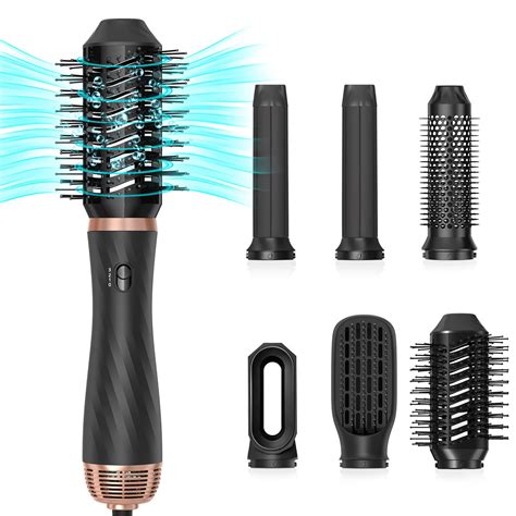Ukliss In Hot Air Brush Hair Dryer Set Negative Ionic Detachable Styling Tool For Curling