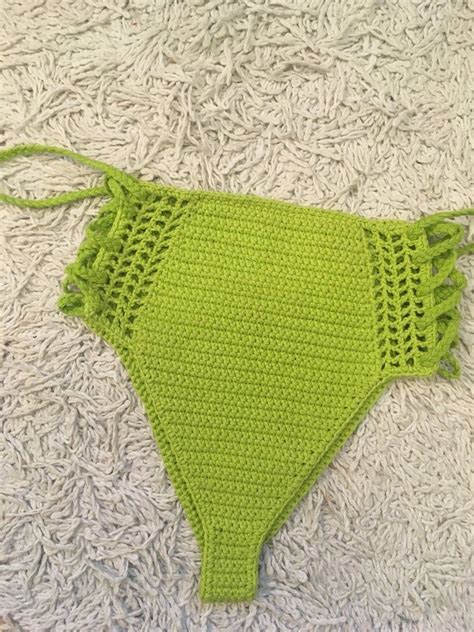 Lola High Waisted Crochet Bikini Bottoms Cheeky Festival Style Etsy Artofit