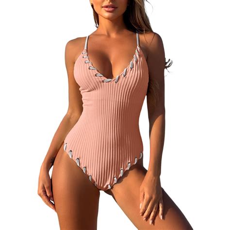 WENWU Women S Swimsuit Contrast Binding Ribbed Bathing Suit Bikini Conceal Plus Size Bikini Top