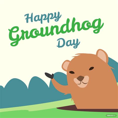 Groundhog Day Vector In Illustrator Psd Png  Eps Svg Download