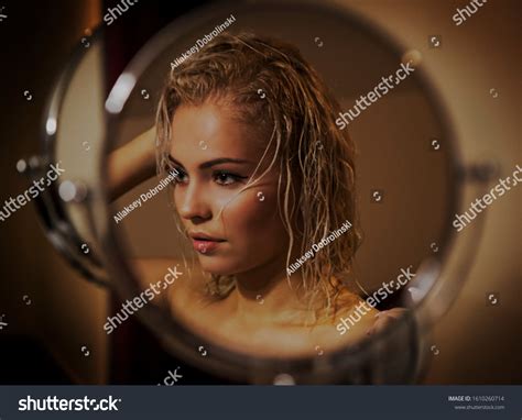 Sexy Blonde Girl Wet Hair After Stock Photo 1610260714 Shutterstock
