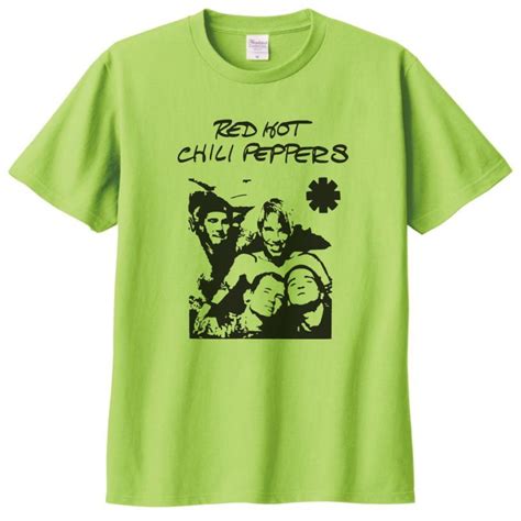 音楽バンドロックシネマ Tシャツ RED HOT CILIPEPPERS レッドホットチリペッパーズ ライトグリーン fg zxc Tシャツ専門店 T 通販