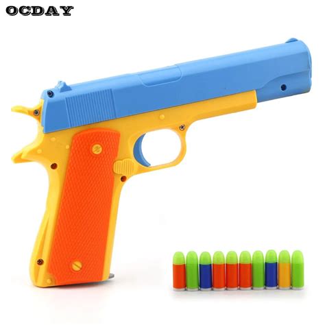 Toy Gun Children Toys Semi Automatic Toy Weapon With Soft Bullets