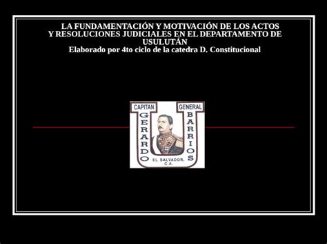 Ppt La Motivaci N Y Fundamentaci N De Las Resoluciones Judiciales En