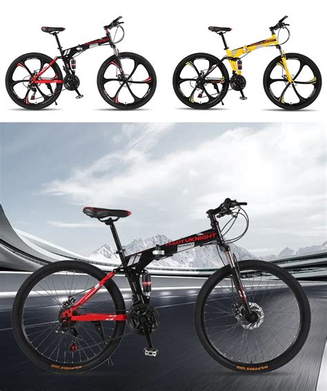 Горный велосипед, складной, толстые шины 26 дюймов 21 скорость, подарок ...