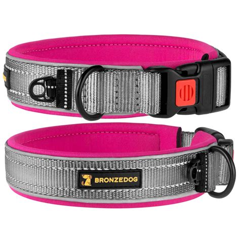 Ошейник Для Собак BronzeDog Sport Серо - Розовый 25 мм 43-51 см (52/ ...