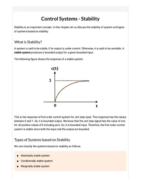 Control Systems - Stability | PDF