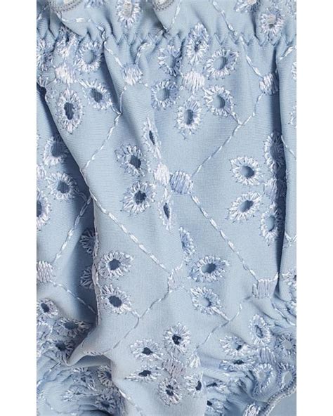 Juillet Exclusive Chloe Broderie Anglaise Bikini Bottom In Blue Lyst
