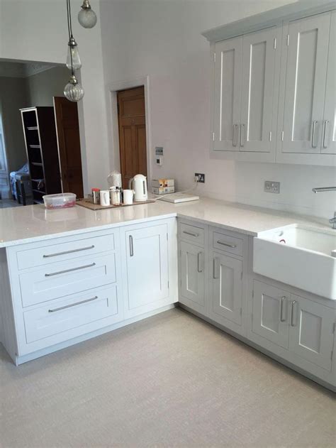 Harvey Jones Shaker Kitchen In Farrow And Ball Dimpse White Kitchen