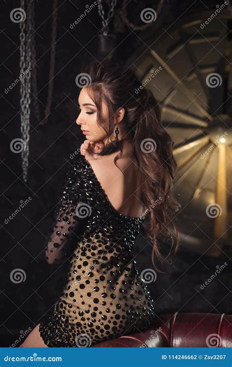 Fashion Studio Photo Of Gorgeous Sensual Latina Woman With Perfect Makeup And Hairstyle In