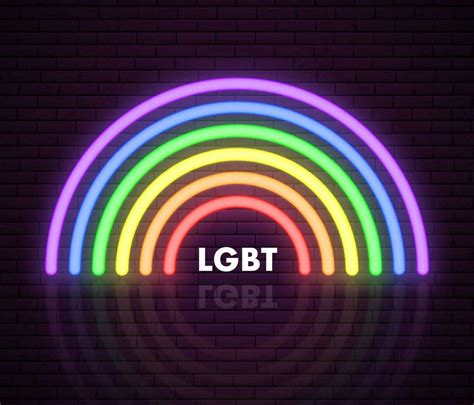 lgbt neón arco iris signo lgbt orgullo mes lesbiana gay bisexual Transgénero arco iris amor