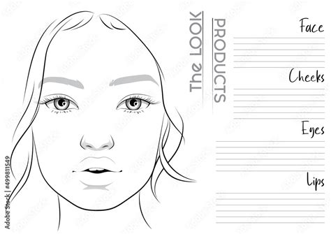 Printable Makeup Face Template Saubhaya Makeup