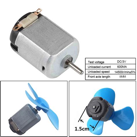 1PC DC Motor 3V 14500r/min Mini Electric Motor Carbon Mini Electric ...