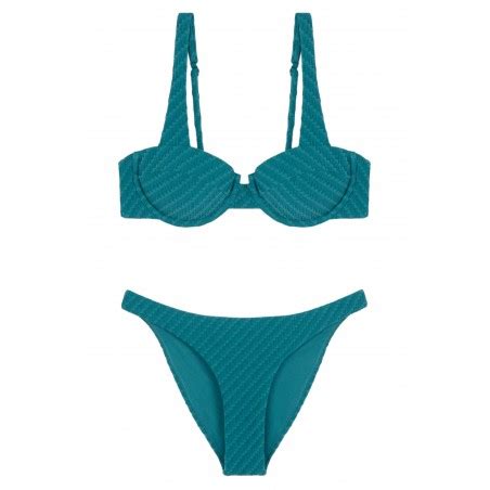 Bikini Balconette Petróleo Verde Robin Collection Robin Collection